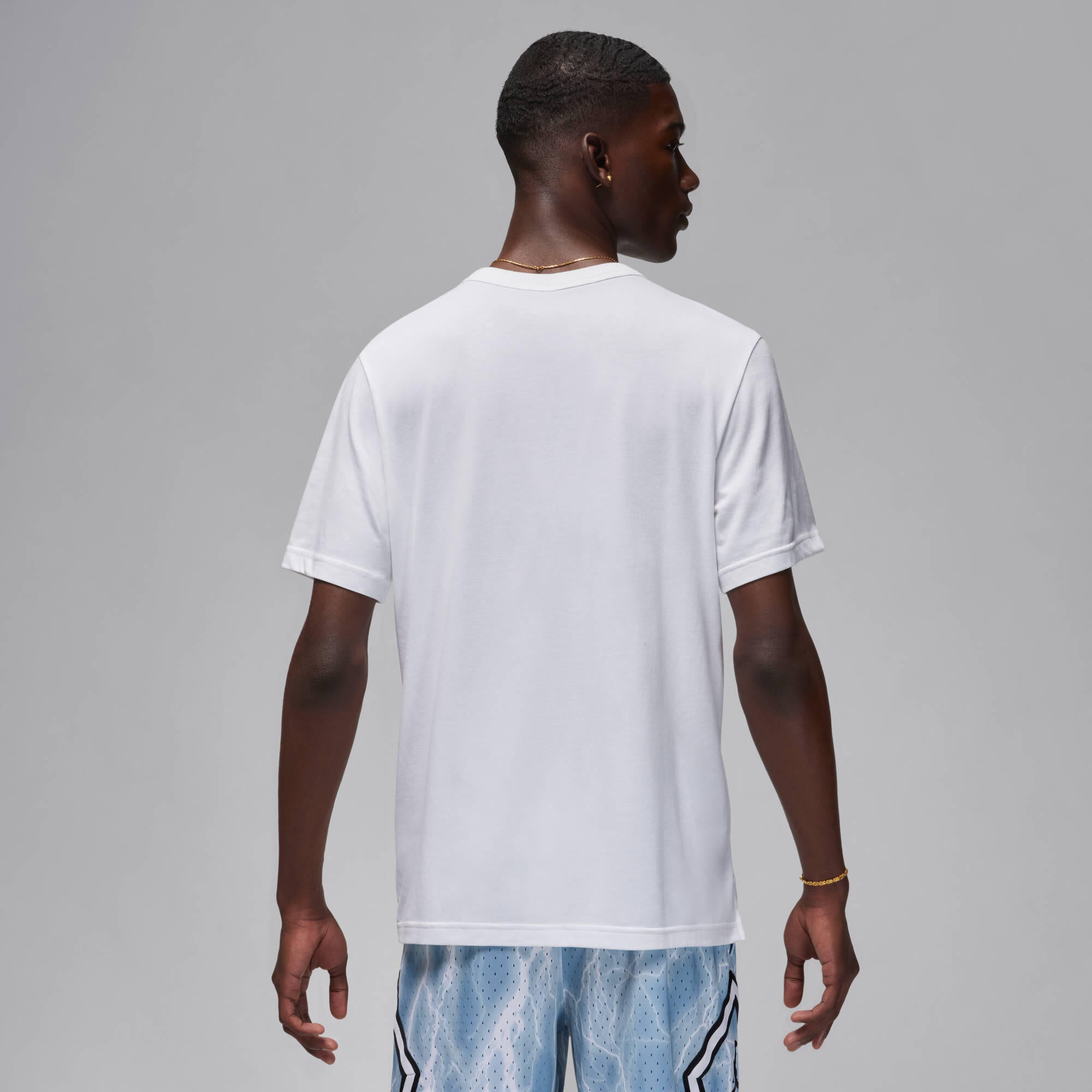 T-Shirt aus Baumwollmix - 100-WHITE/BLACK - Weiß