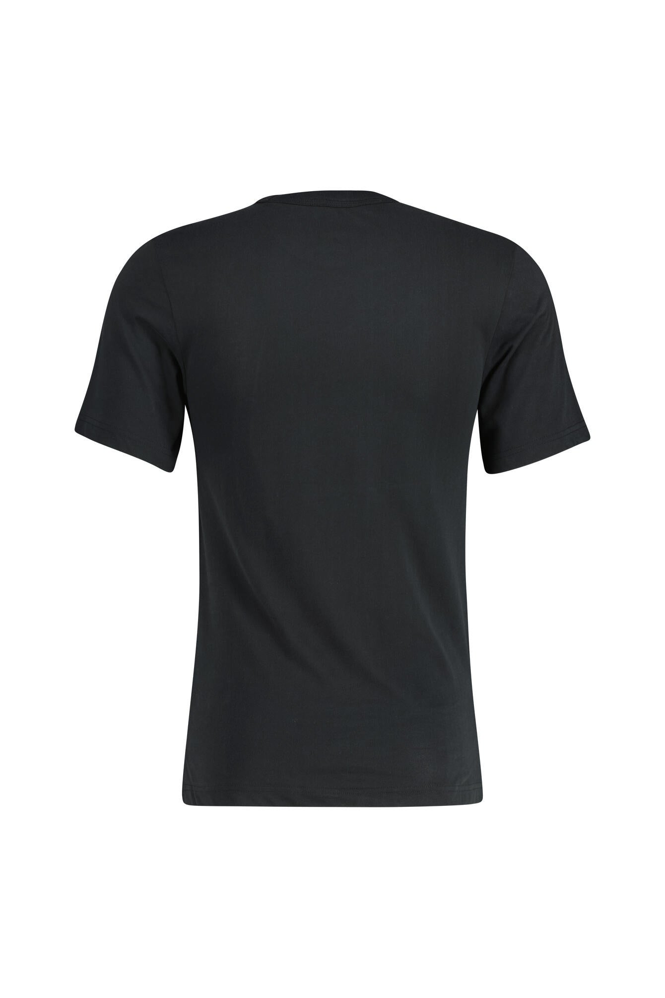 T-Shirt aus Baumwollmix - 010-BLACK/WHITE - Schwarz
