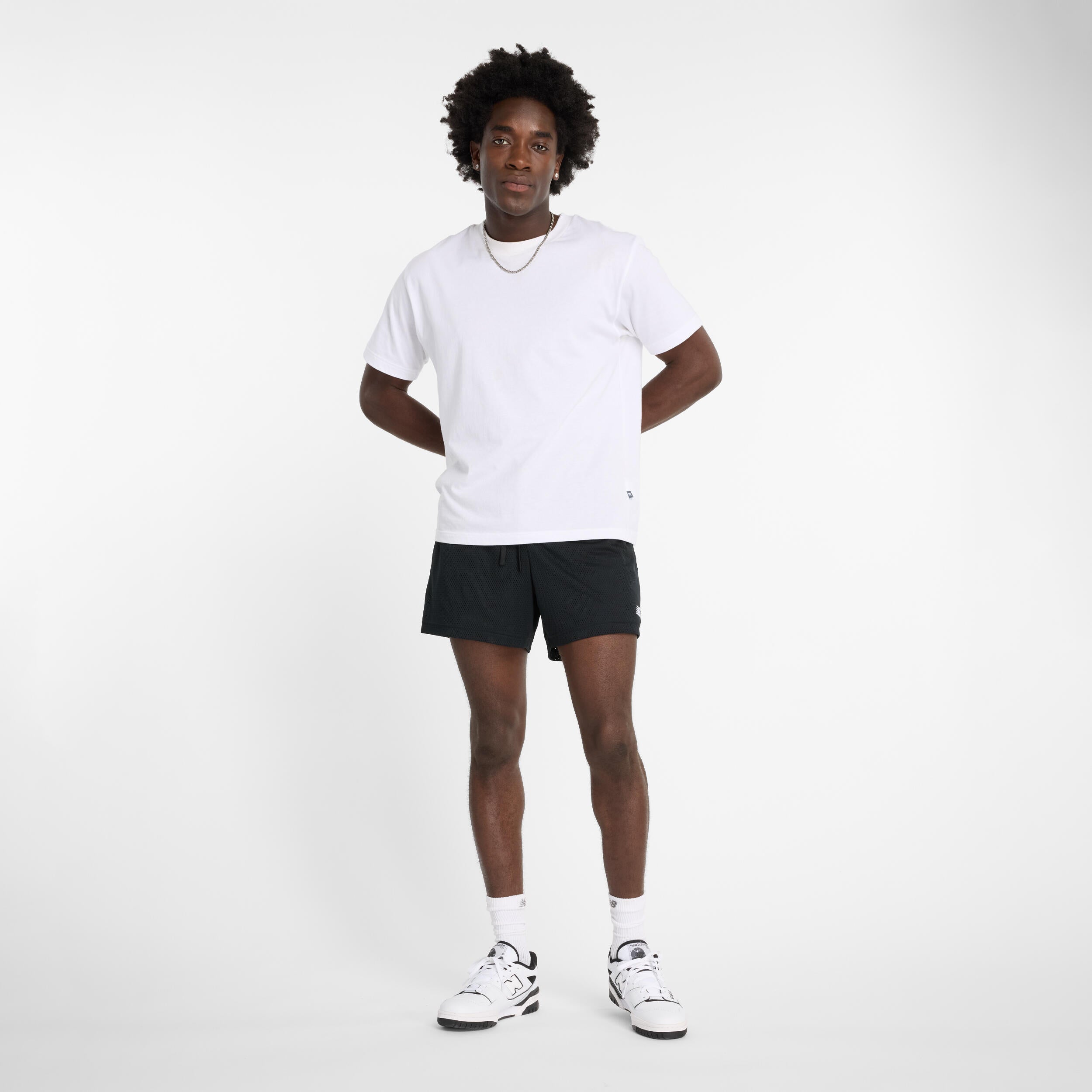 Funktionsshorts ESSENTIAL MESH SHORT 5 - BK-BK - Schwarz