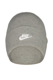 Strickmütze aus Baumwollmix - 063-DK GREY HEATHER/WHITE - Grau