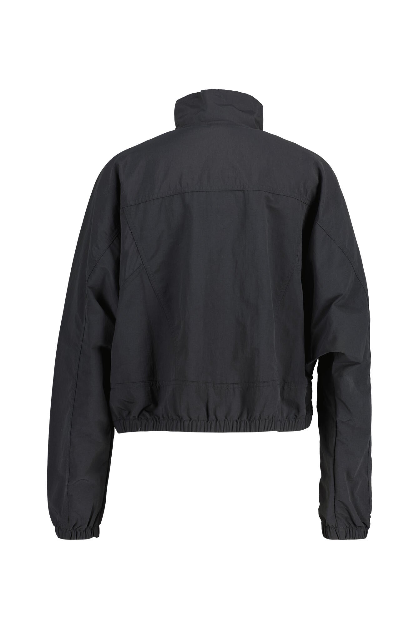 Trainingsjacke oversized mit Stehkragen - 010-BLACK/WHITE - Schwarz