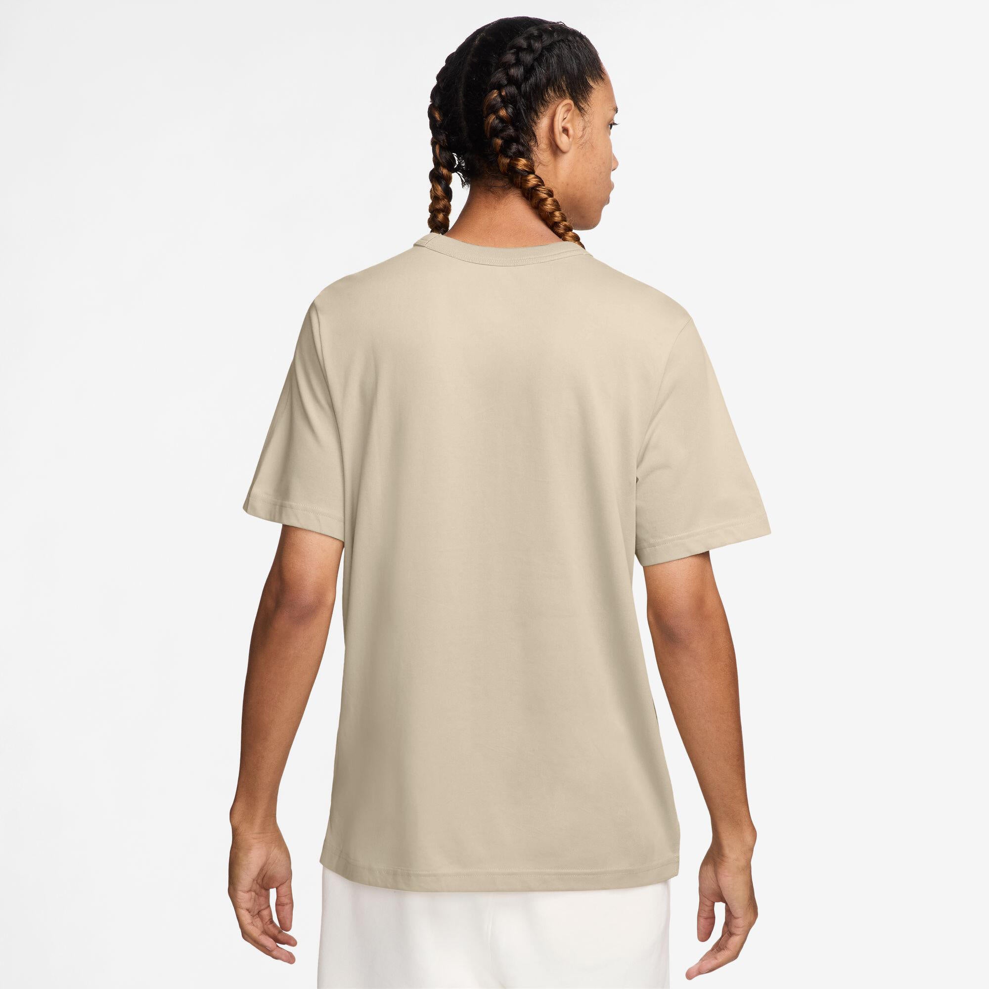 T-Shirt aus Baumwollmix - 206-RATTAN/BLACK - Beige