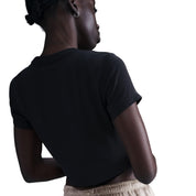 T-Shirt aus Baumwollmix - 011-BLACK/SAIL - Schwarz