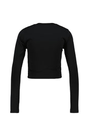 Funktionsshirt cropped - 011-BLACK/WHITE - Schwarz