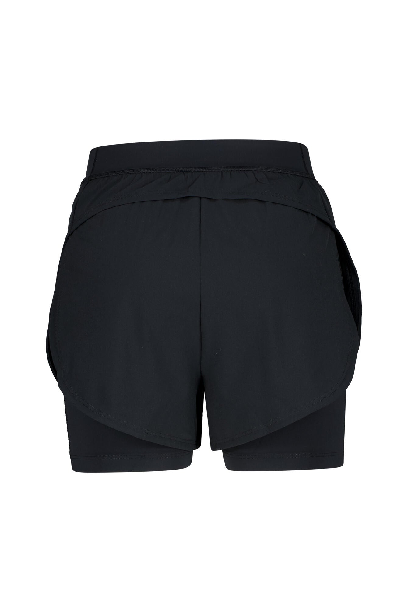 2-in-1 Funktionsshorts UNIVERSA - 010-BLACK/ANTHRACITE/DK SMOKE - Schwarz