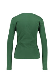 Langarmshirt aus Baumwolle - 323-FIR - Grün