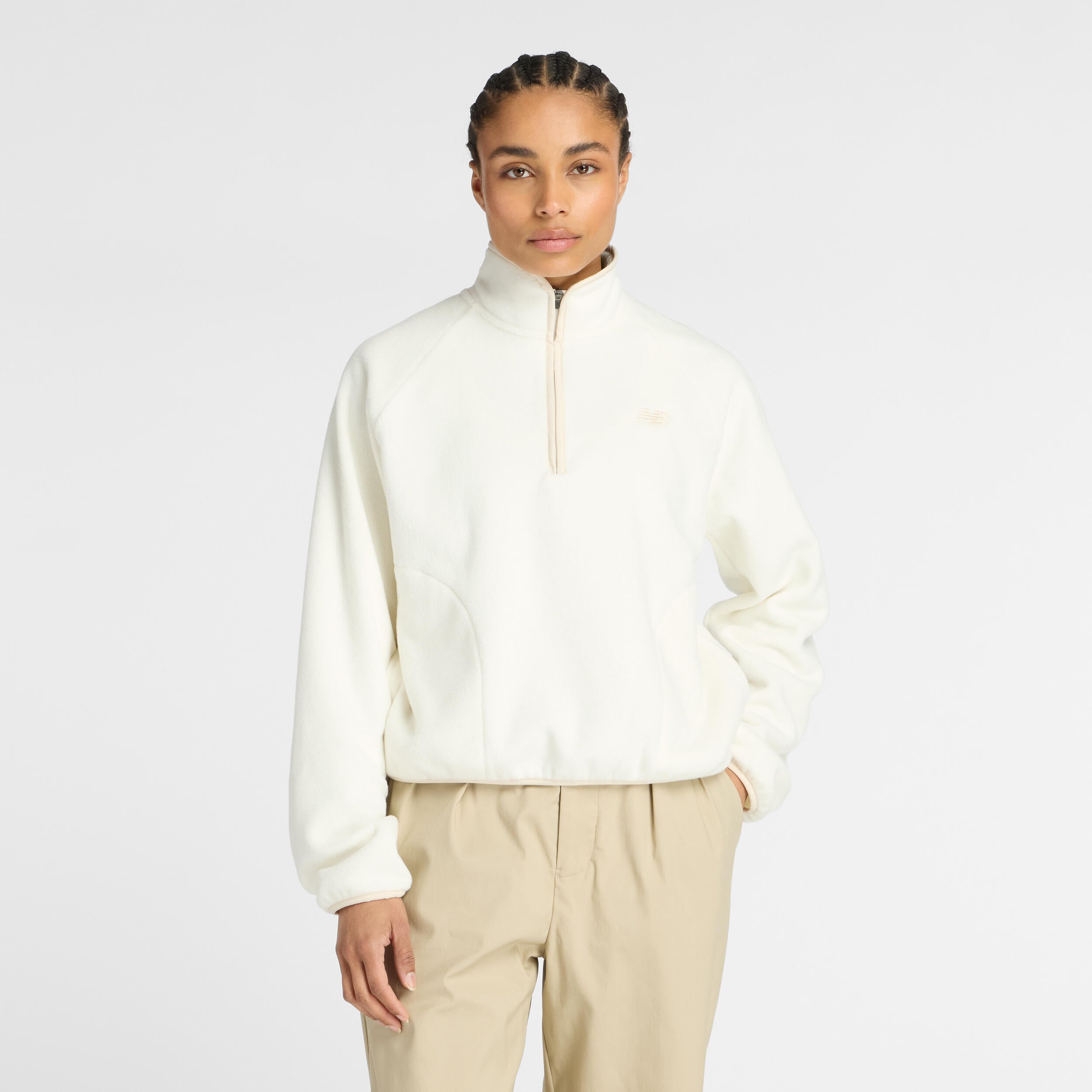 Fleecepullover POLAR FLEECE - PEF-White - Creme
