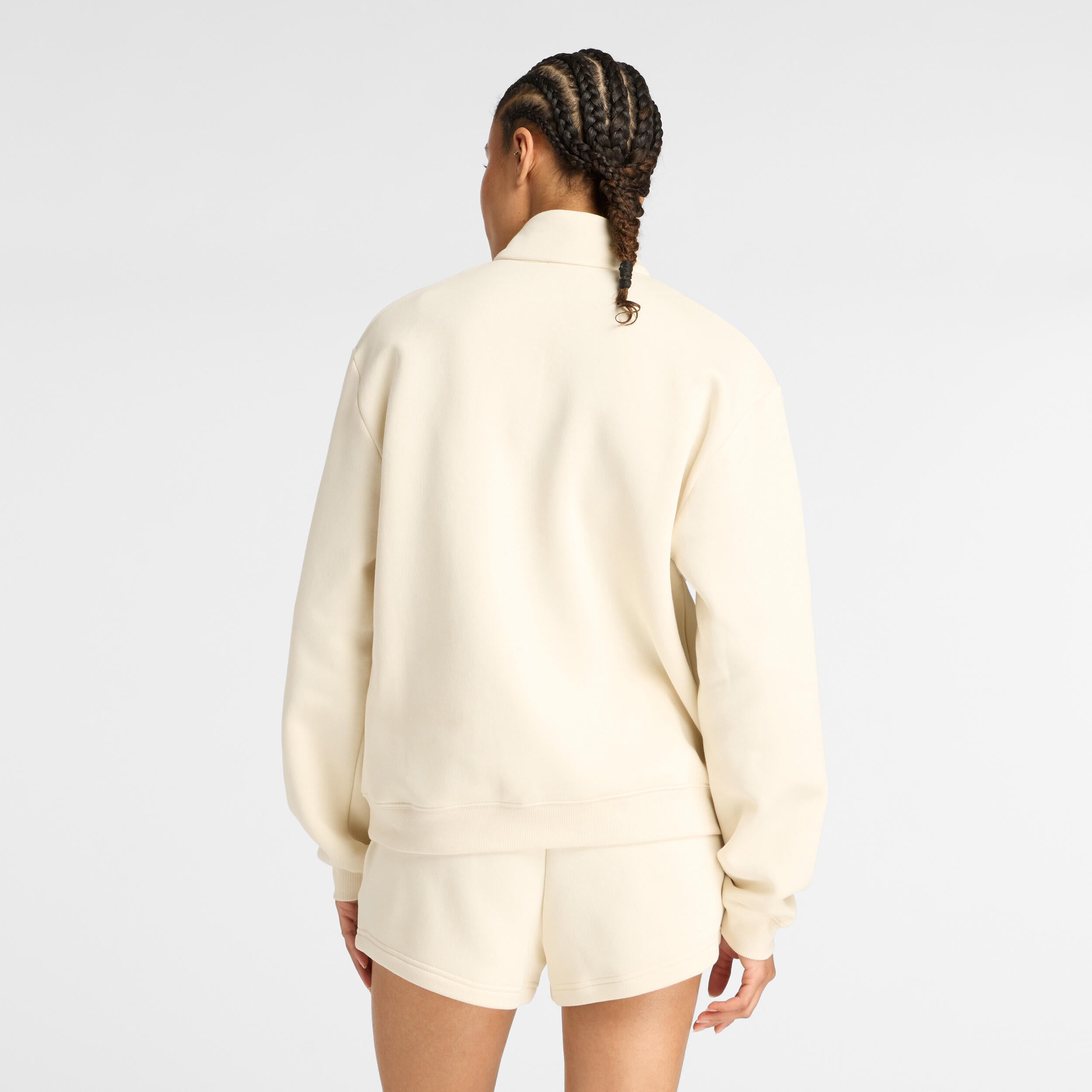 Sweatshirt REIMAGINED aus Bauwmollmix - LIN-Beige - Creme