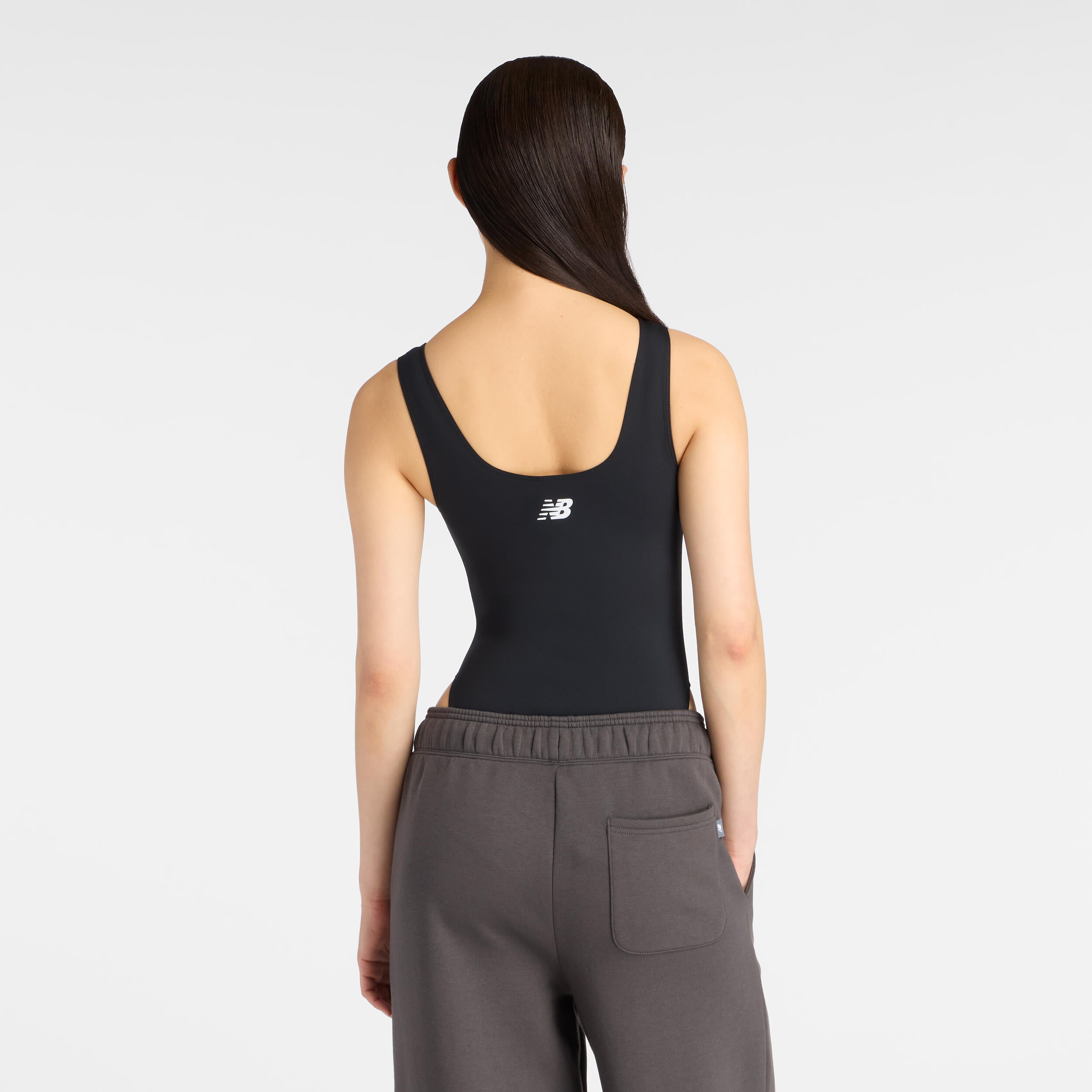 Bodysuit Fitted mit Rundhalsausschnit - BK-BK - Schwarz