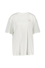 T-Shirt Oversized Fit aus Baumwolle - 104-White, Floral Groove - Weiß