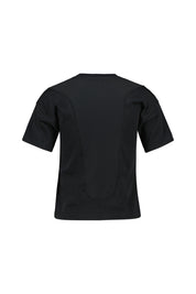 T-Shirt aus Baumwolle - 010-BLACK/WHITE - Schwarz
