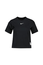 T-Shirt aus Baumwolle - 010-BLACK/WHITE - Schwarz