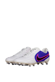Fußballschuhe TIEMPO LIGERA PRO FG - 146-WHITE/BLACK-RACER BLUE-PIN - Blau