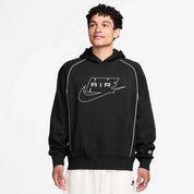 Sweathoodie AIR aus Baumwollmix - 010-BLACK/WHITE - Schwarz