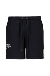 Sweatshorts aus Baumwollmix - 010-BLACK/WHITE - Schwarz