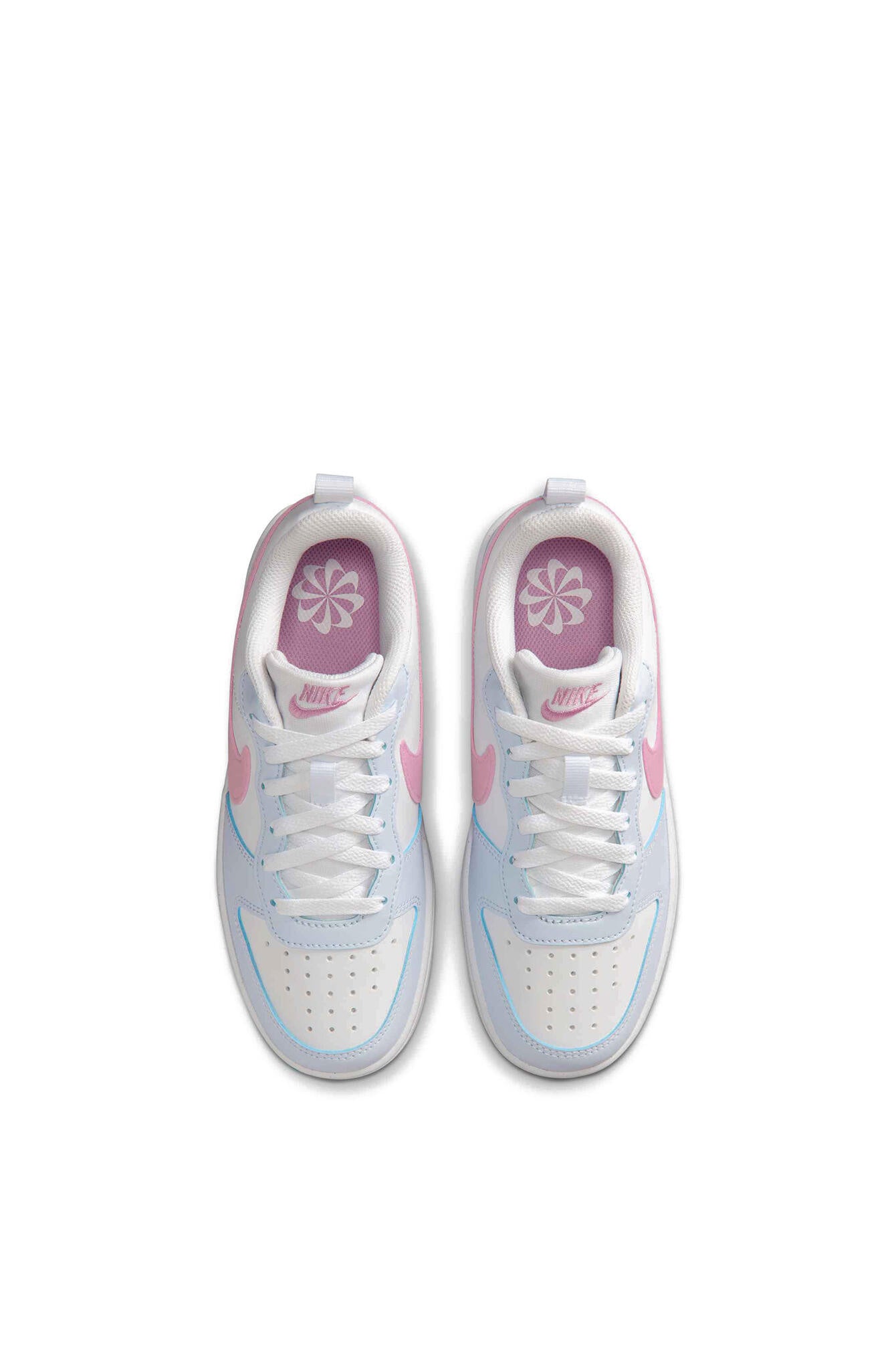 Sneaker COURT BOROUGH LOW - 101-WHITE/PINK RISE-FOOTBALL G - Pink