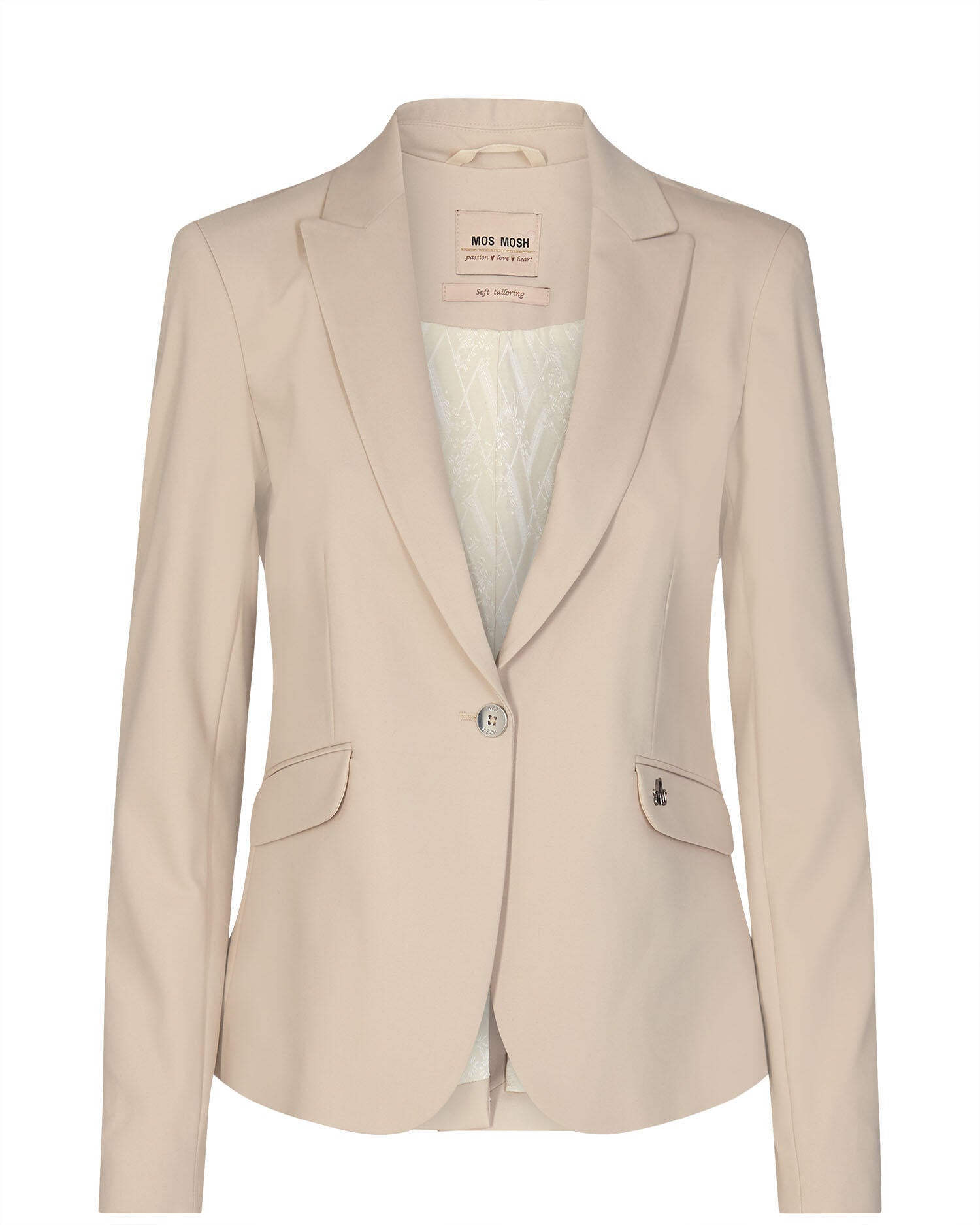 Blazer mit Pattentaschen - 174 Feather Gray - Beige