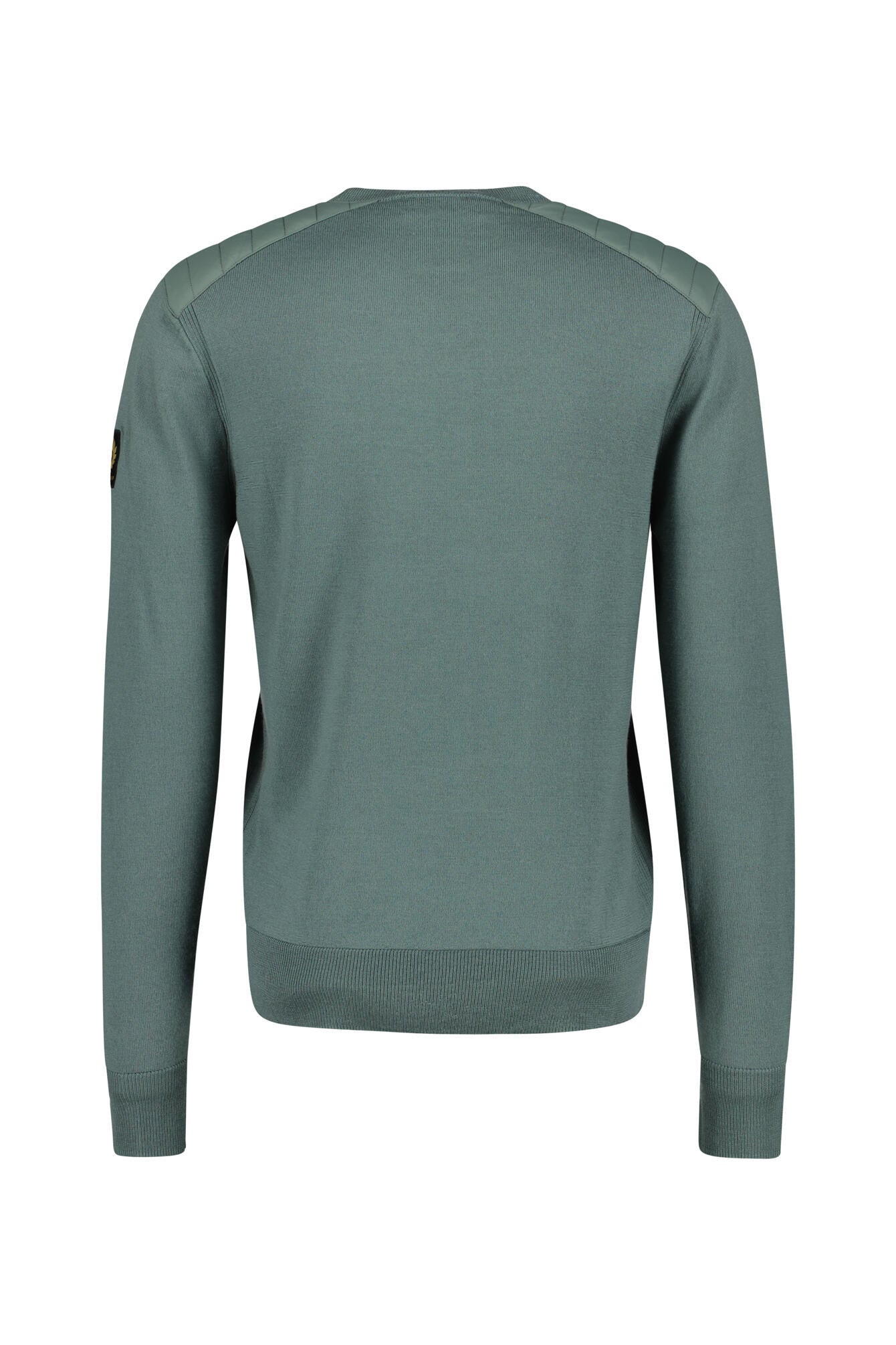 Strickpullover mit Schulterbesatz - Mineral Green - Grün