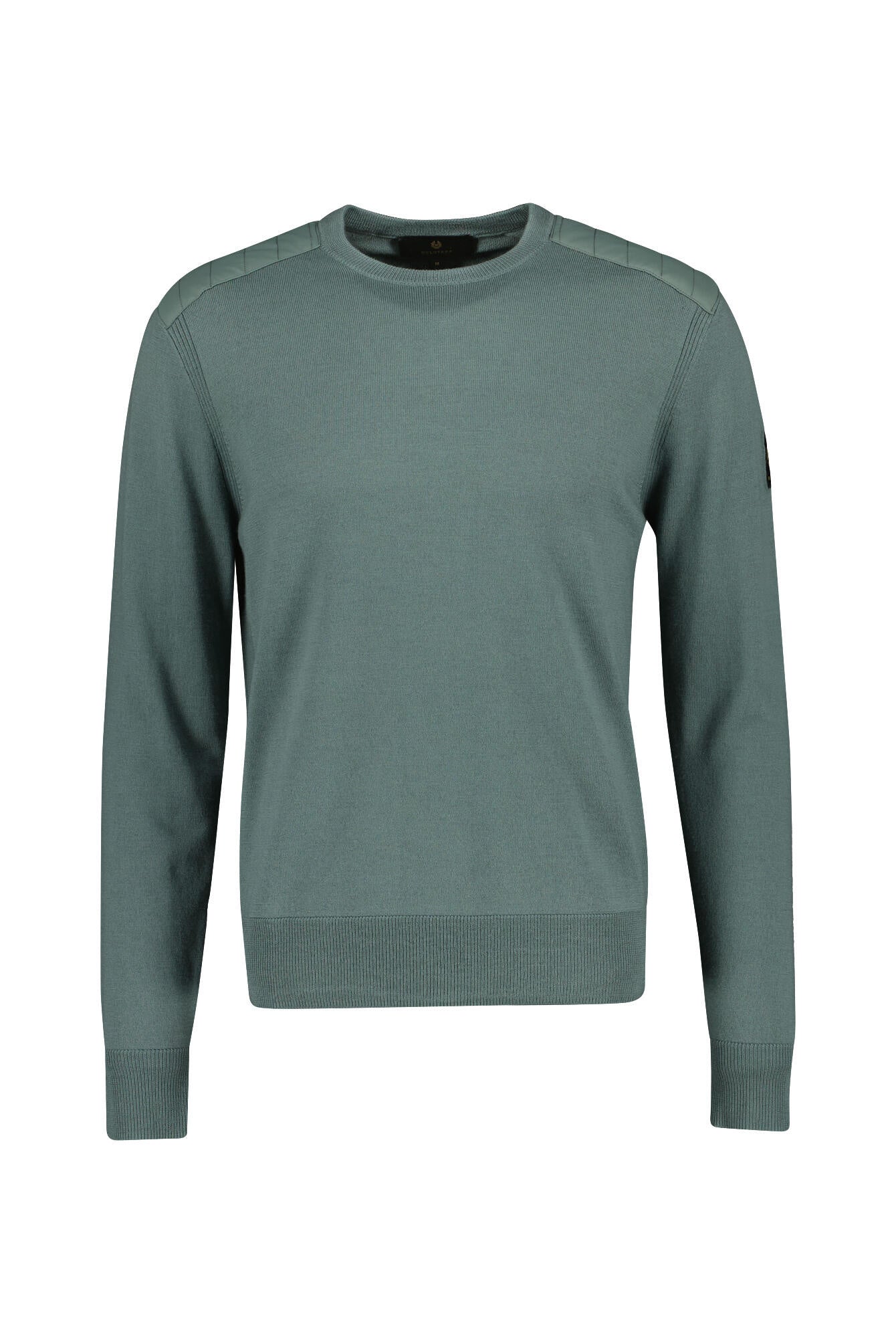 Strickpullover mit Schulterbesatz - Mineral Green - Grün