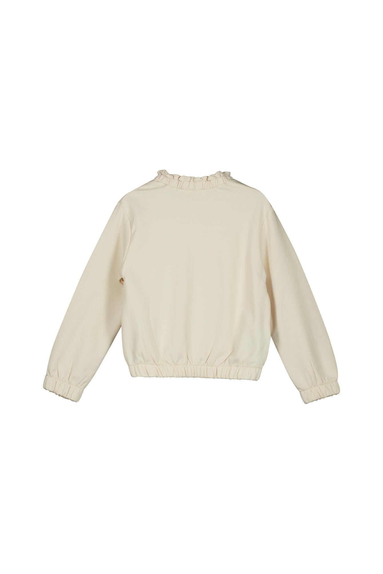 Sweatshirtjacke mit Rüschendetails - 088 Mandel - Beige