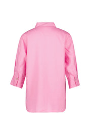 Hemdbluse aus Leinen - Pink - Pink
