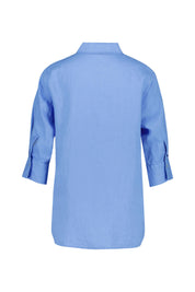Hemdbluse aus Leinen - Gitane - Blau