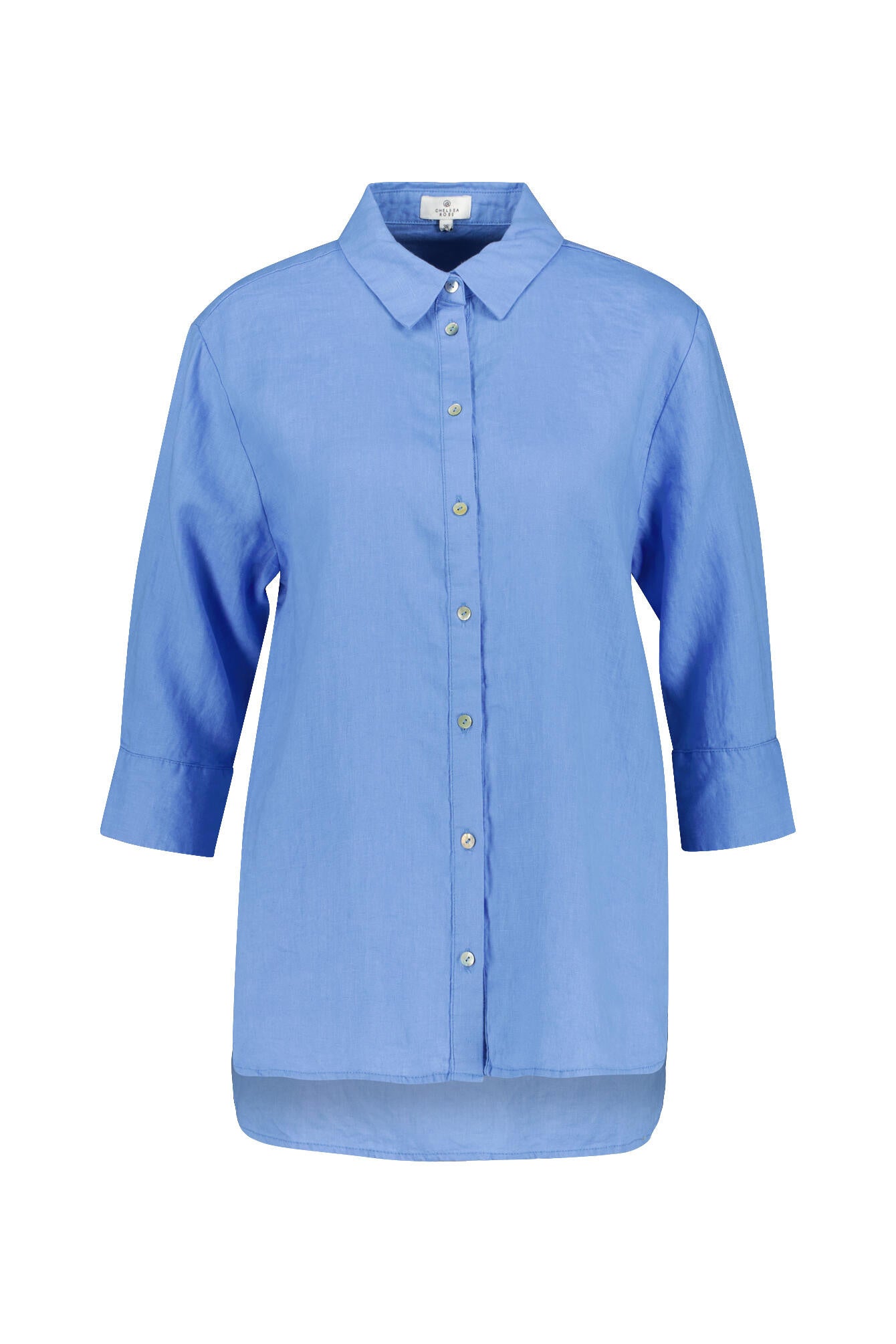 Hemdbluse aus Leinen - Gitane - Blau