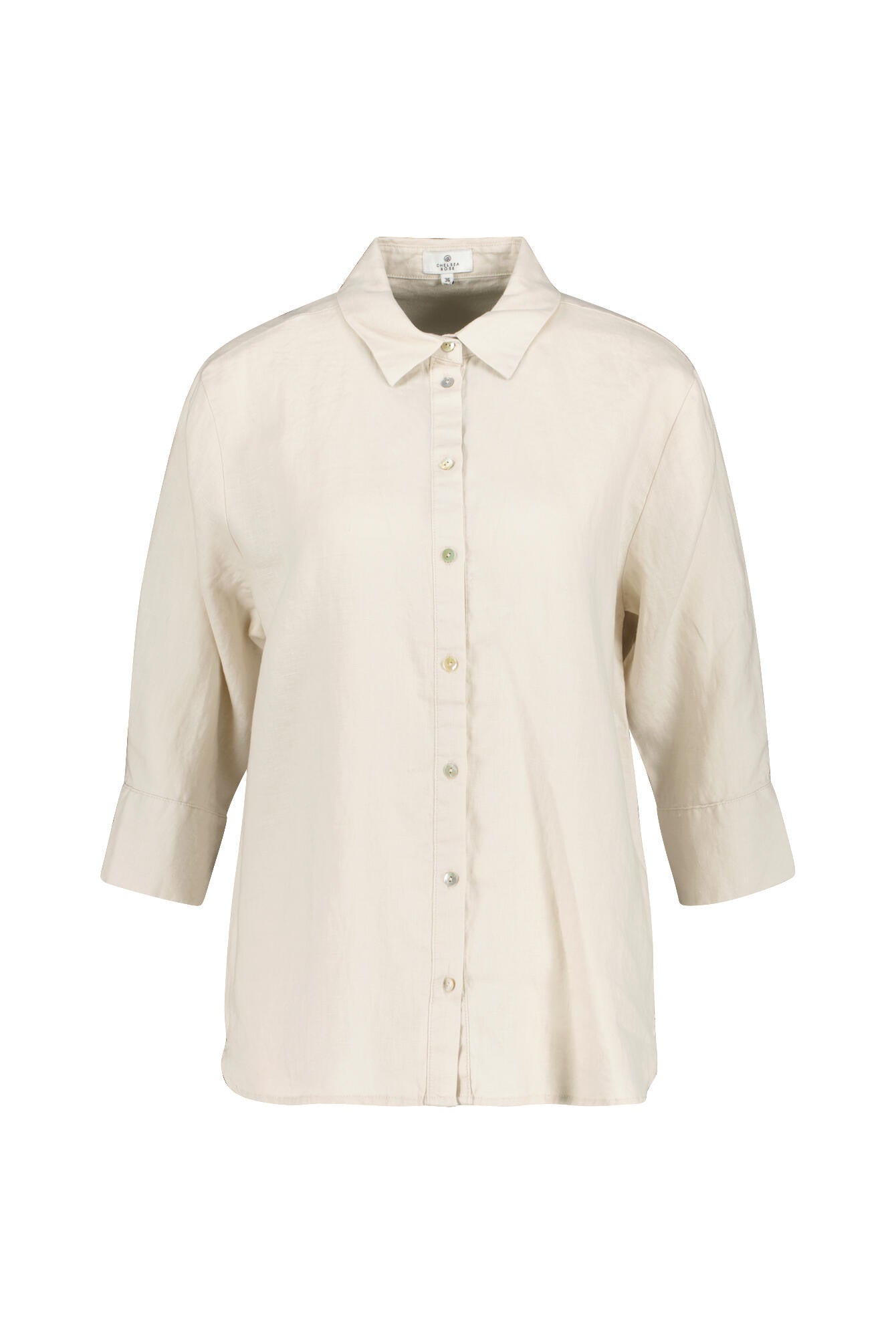 Hemdbluse aus Leinen - Sand - Beige