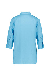 Hemdbluse aus Leinen - Türkis - Türkis