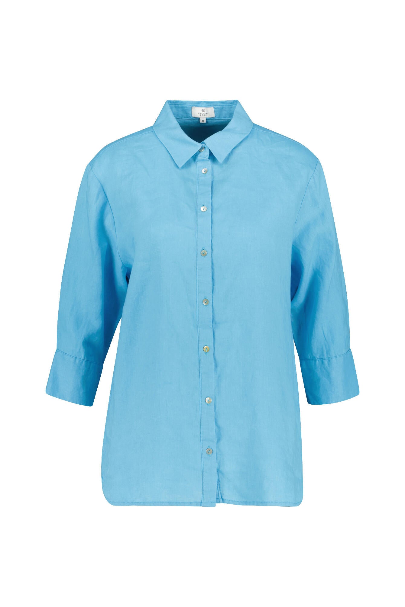 Hemdbluse aus Leinen - Türkis - Türkis