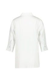 Hemdbluse aus Leinen - Weiss - Weiß