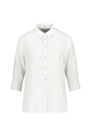 Hemdbluse aus Leinen - Weiss - Weiß