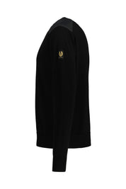 Strickpullover mit Schulterbesatz - Black - Schwarz