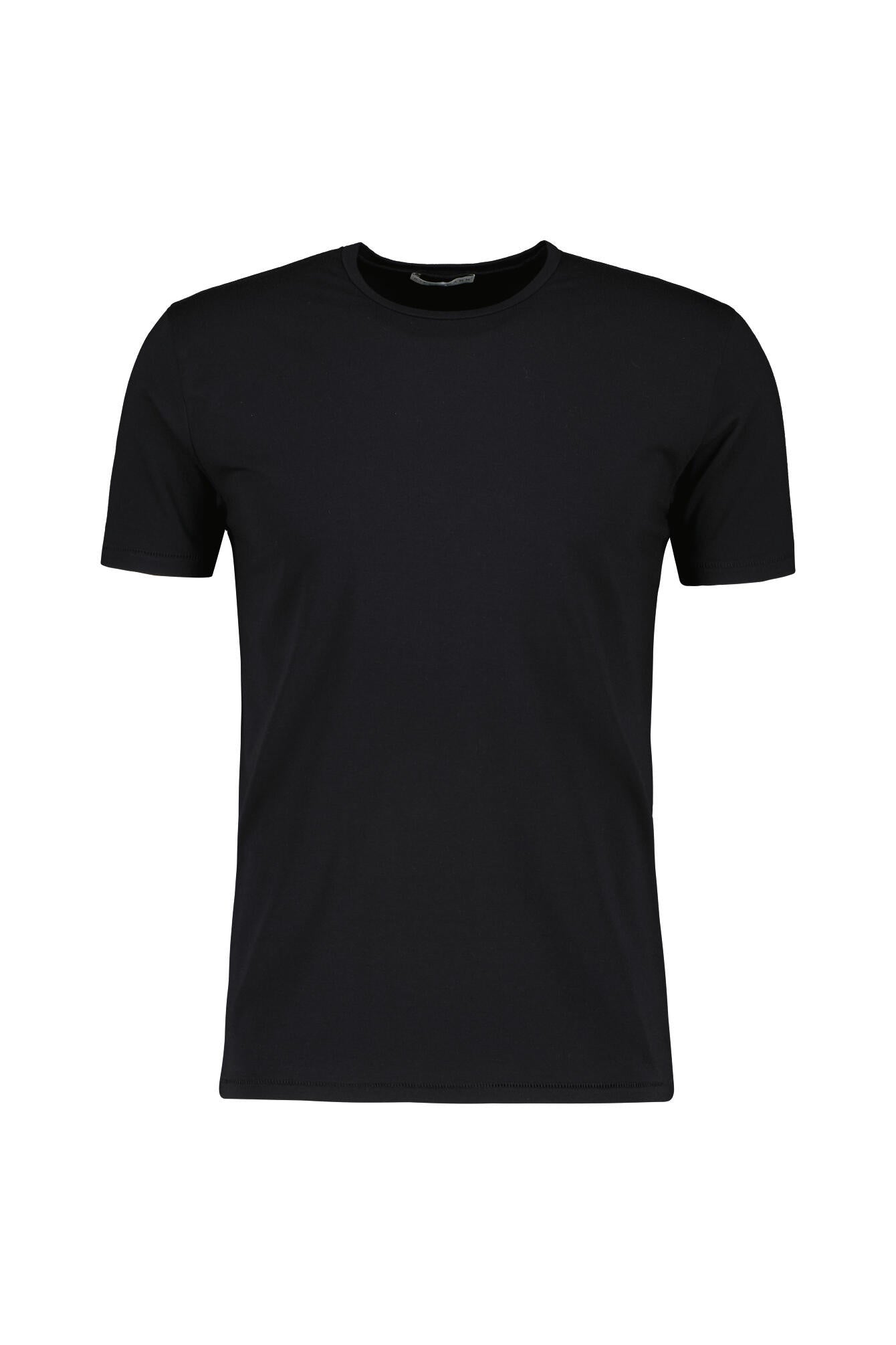 T-Shirt aus Baumwollmix - 02 - Schwarz