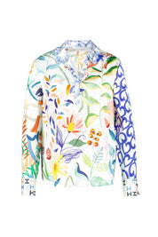 Bluse aus Seide - 251045 Mint Multi - Mehrfarbig