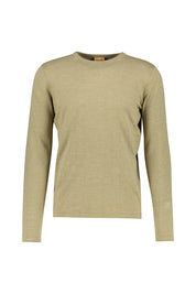 Langarmshirt aus Baumwolle - 587 Sage Green Melange - Grün