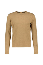 Langarmshirt aus Baumwolle - 954 Light Sand Melange - Braun