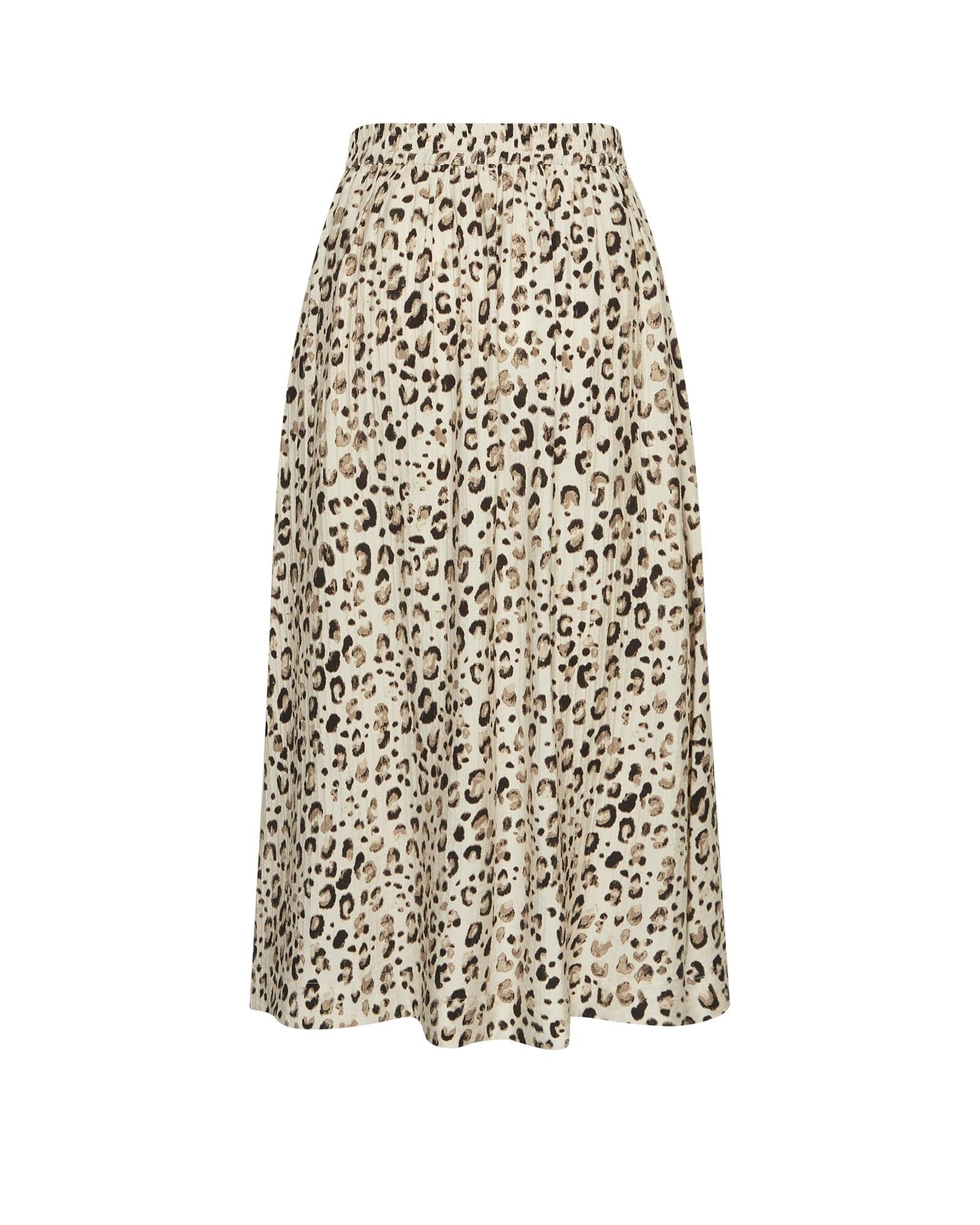 A-Linienrock Midi aus Viskose - Oatmeal - Beige