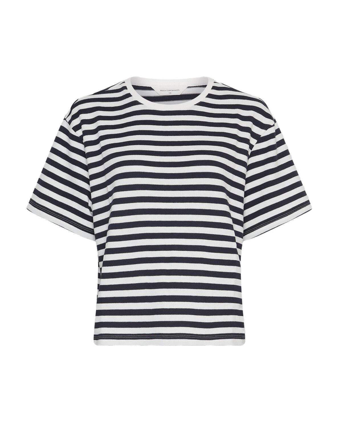 Strick-T-Shirt aus Baumwolle - Ice/Sky - Blau | Weiß