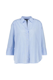 Bluse aus Baumwolle - 110 - Blau
