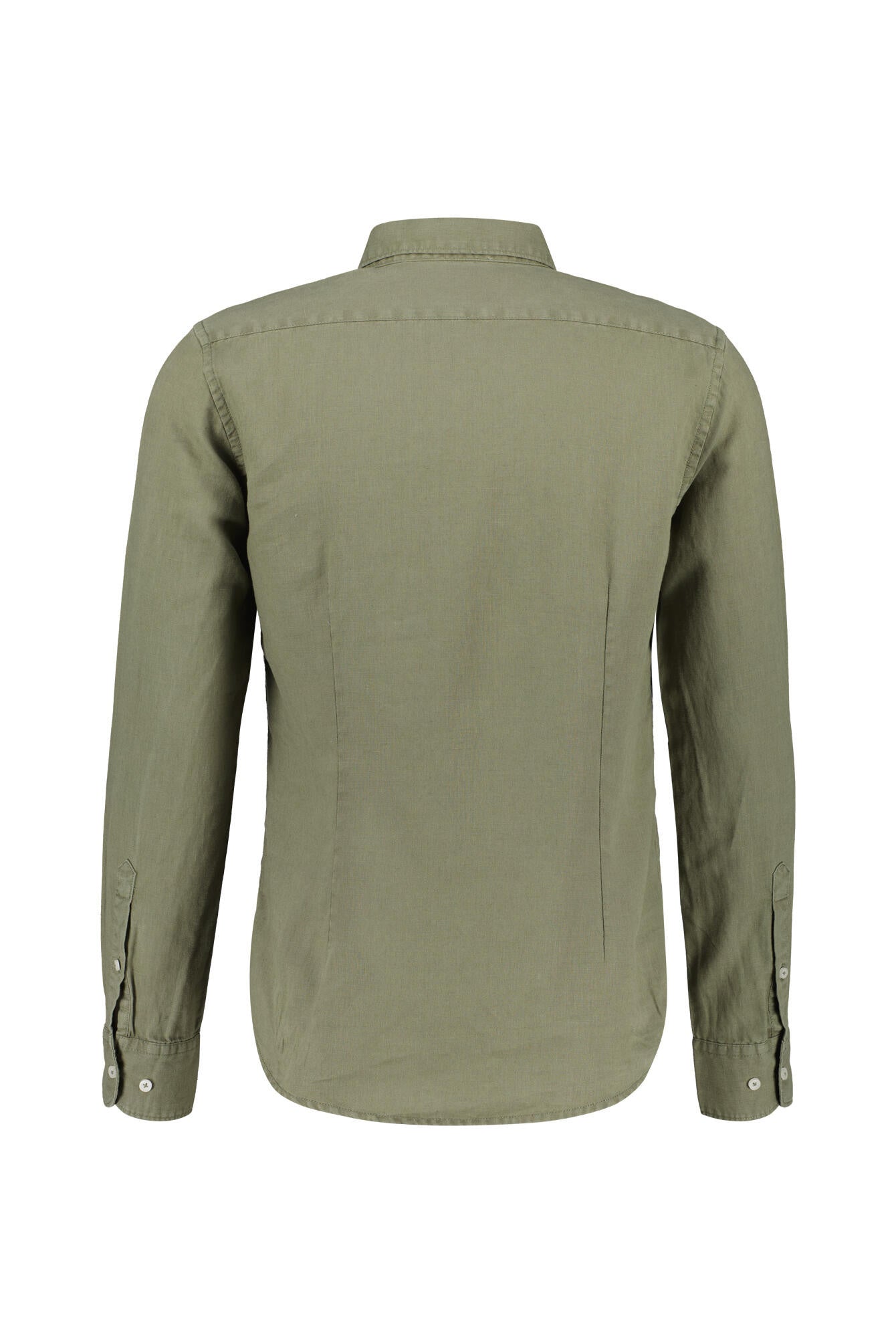 Leinenhemd Slim Fit - Olive Green - Grün