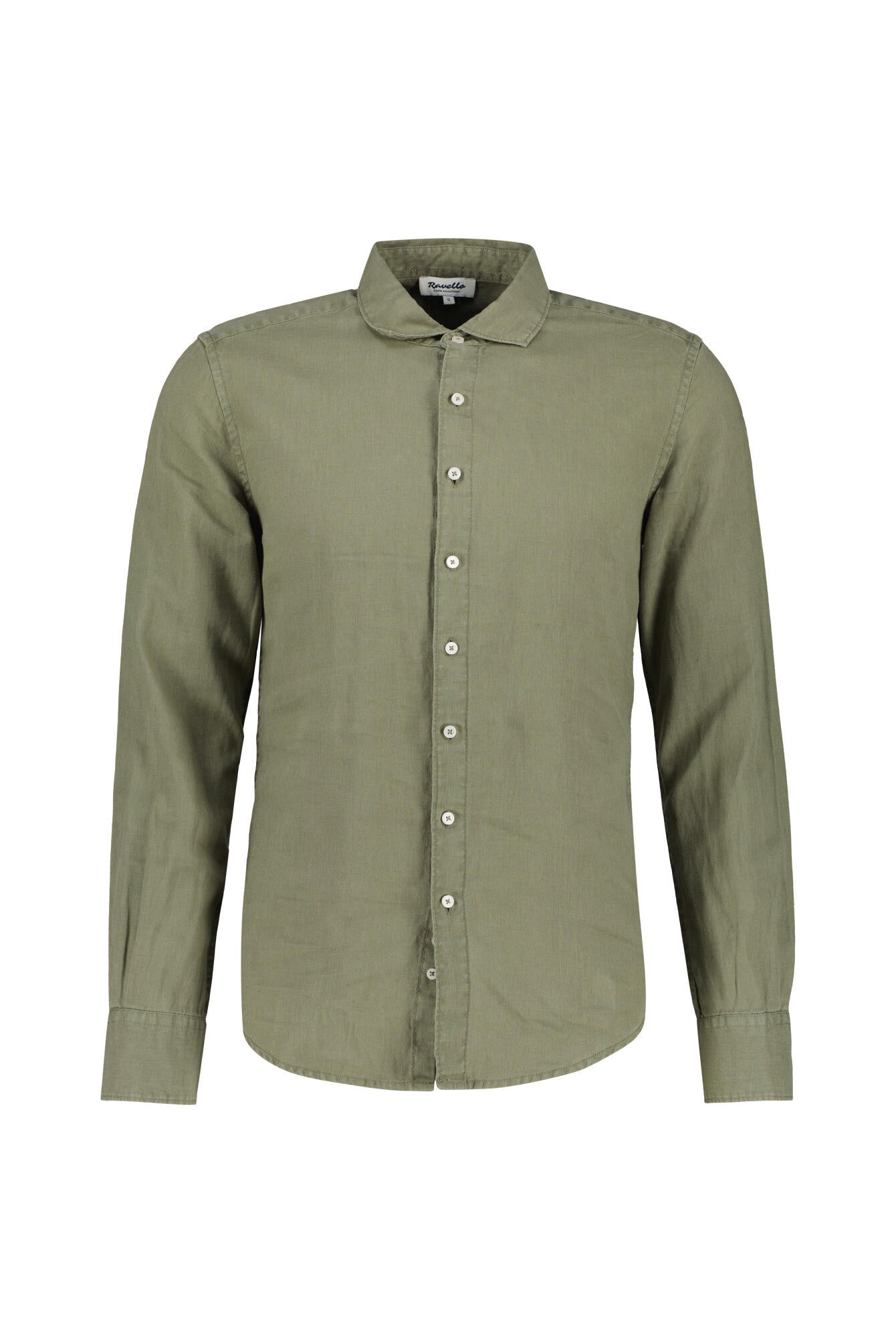 Leinenhemd Slim Fit - Olive Green - Grün