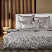 Mako-Brokat-Damast-Bettwäsche NORA - 1147 Graugold - Grau