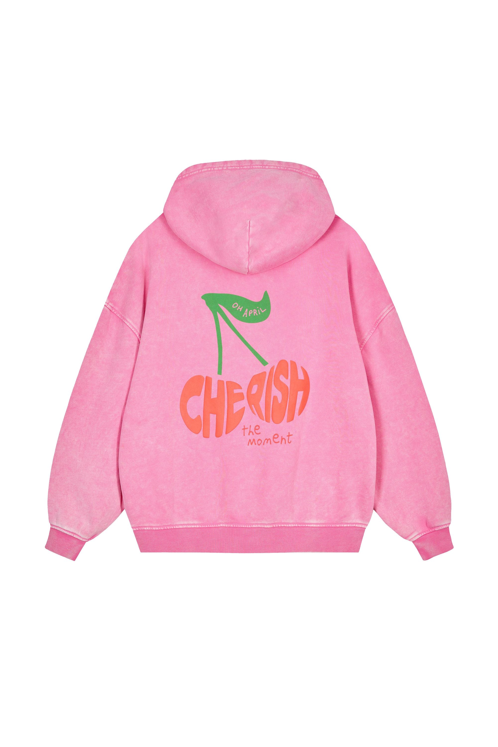 Sweathoodie Oversized aus Baumwollmix - Fuchsia Acid - Rosa