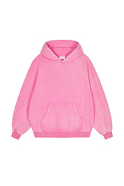 Sweathoodie Oversized aus Baumwollmix - Fuchsia Acid - Rosa