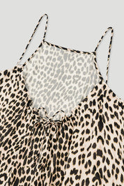 Sommerkleid mit Leo-Print - Leo - Beige