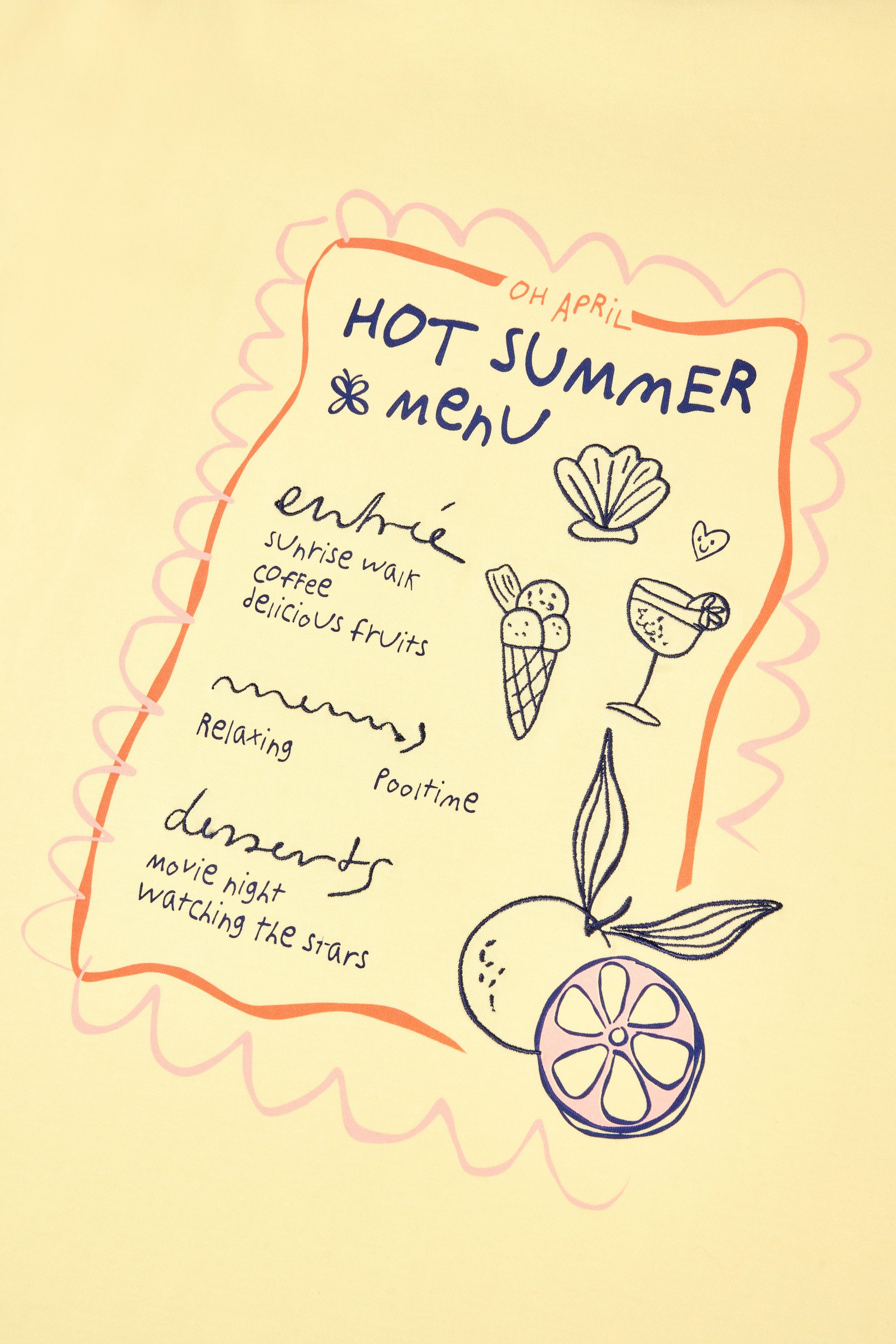 T-Shirt Oversized aus Baumwolle - Menu Lem - Gelb