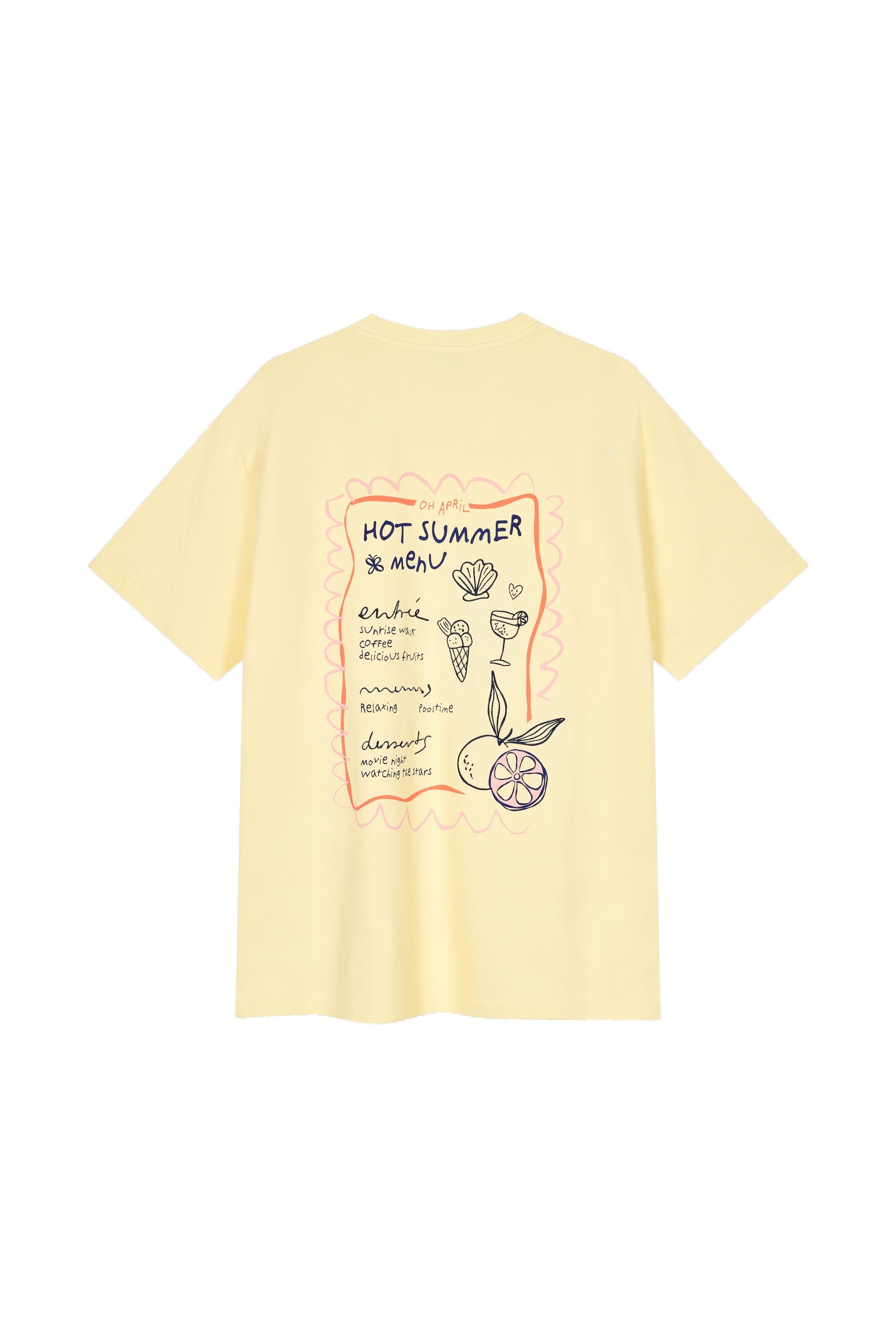 T-Shirt Oversized aus Baumwolle - Menu Lem - Gelb