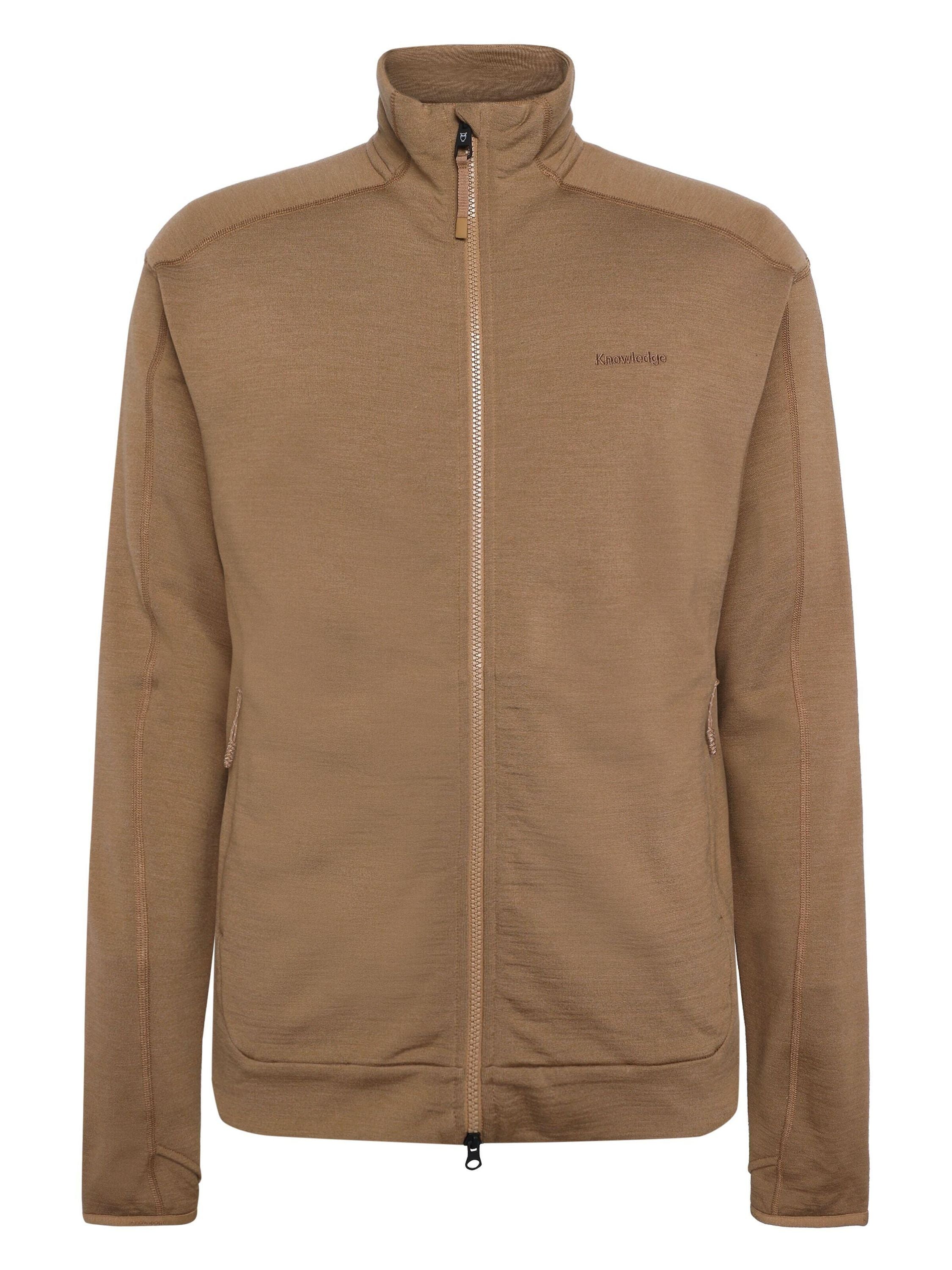 Fleecejacke Comfort Fit aus Merinowolle - 1019 Tuffet - Braun