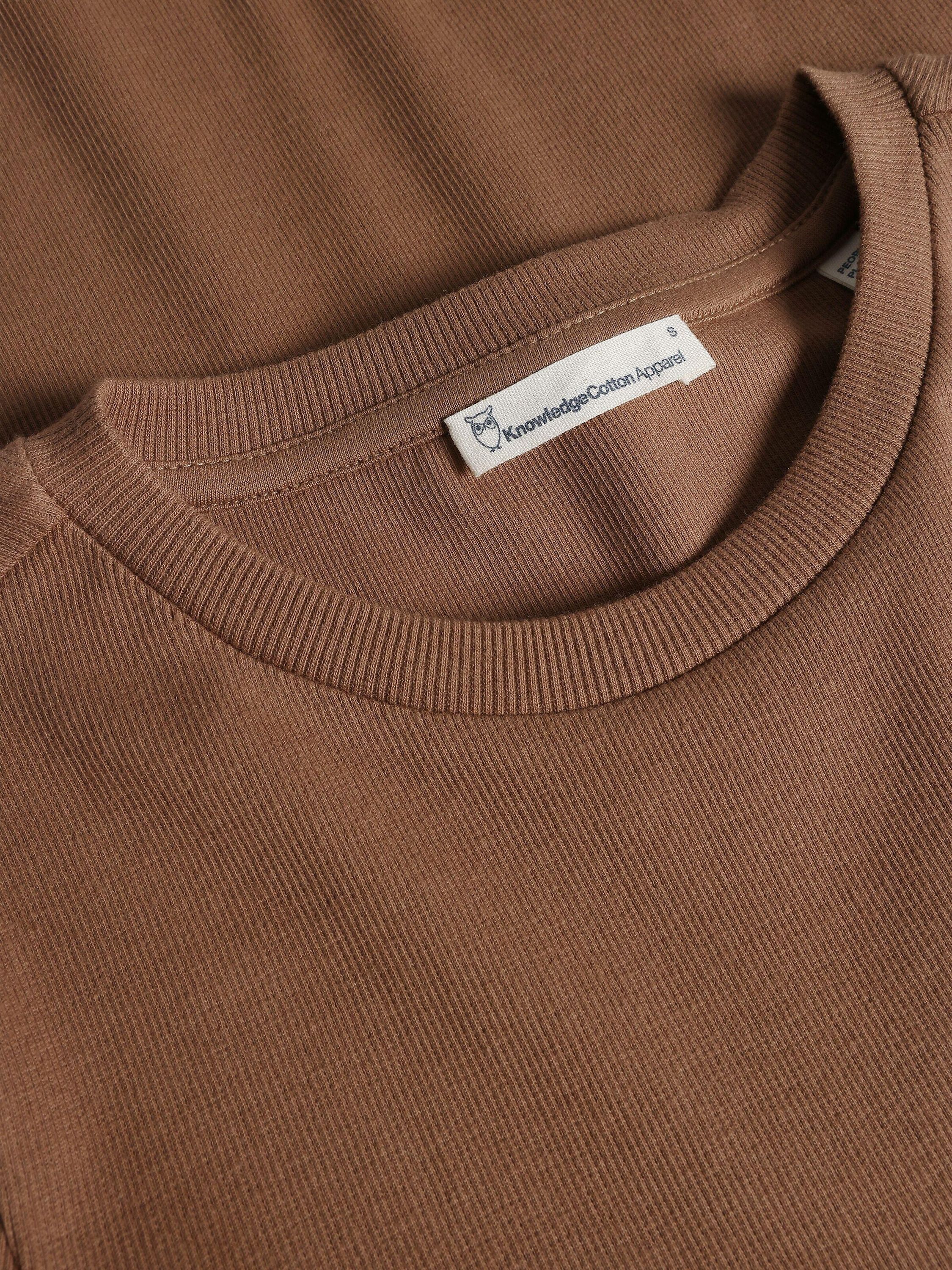T-Shirt aus Rippstrick - 1019 Tuffet - Braun